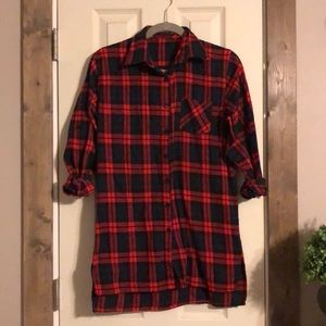 Plaid Flannel tunic sz 4